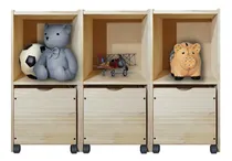 Comprar Kit 3 Baul Organizador Juguetero Cajon Ruedas 32x40x82