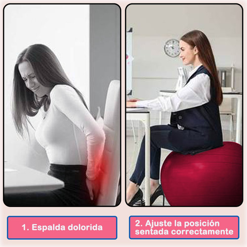 Pelota Stingray 65cm Pilates Yoga Ejercicio Con Bomba Color Rojo