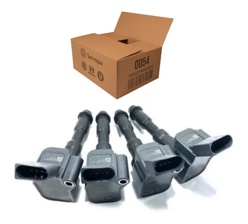 Imagem 2 de 7 de Kit 4 Bobina Ignição Gol Voyage G6 Fox 1.0 Original Vw