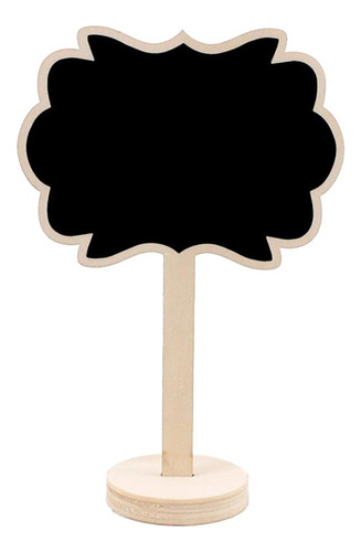 20 X Mini Pizarra De Madera Con Base Redonda