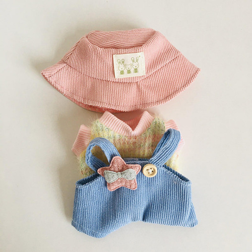 Figura De Felpa, Camiseta Y Mono, Vestido De Sombrero Rosa