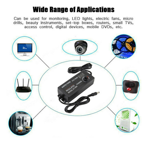Controlador De Adaptador De Voltaje 100-240 V, Tipo Velocida