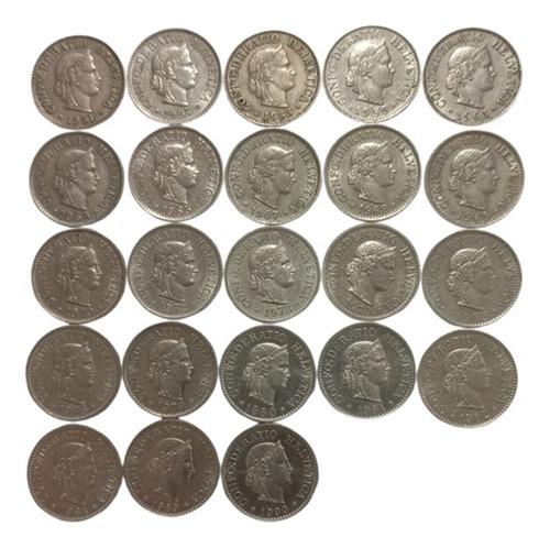 Suiza - Lote 10 Rappen X 23 Diferentes (lot 41)