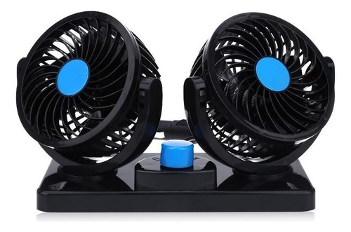Ventilador Automotivo Duplo Com Ajuste P/ Carro Caminhão 12v