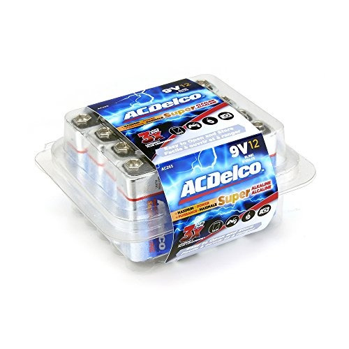 Acdelco 9volt Super Batteries Alcalinas 12count Por Acdelco