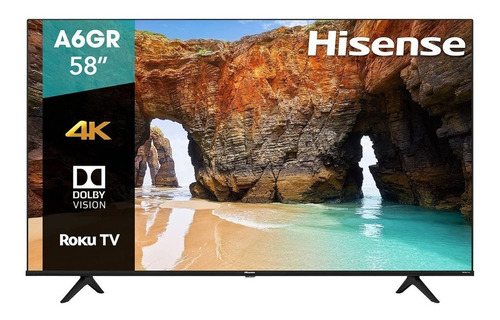 Smart TV portátil Hisense A6GR Series 58A6GR LED Roku OS 4K 58" 120V
