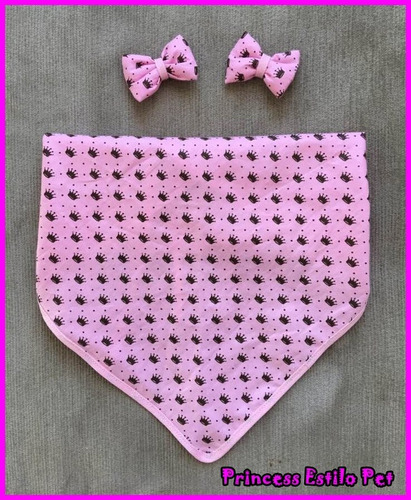 Imagem 7 de 10 de Bandana + Laço Pet