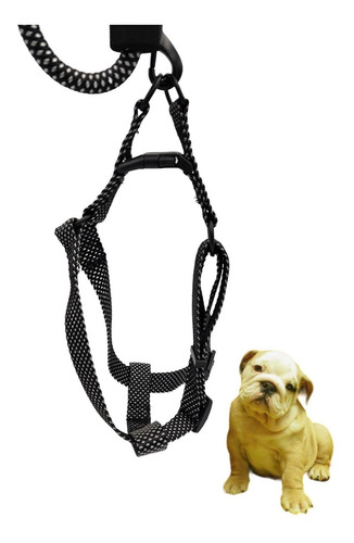 Arnes Pechera  Para Perros Medianos Resistente 2cm Negro