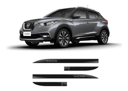 Moldura Nissan Kicks Negra Con Logo 