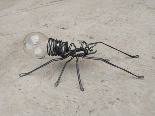 Araña De Alambre Con Foco