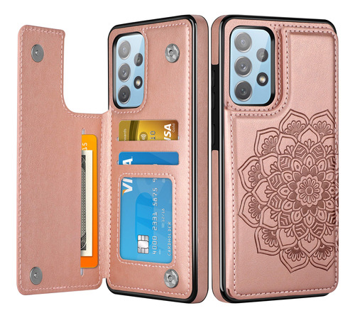 Cooya Funda Para Samsung A72 5g Galaxy Tipo Cartera Piel