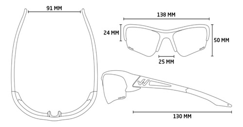 Anteojos Lentes Weis Way Point Black Performance Revo/red