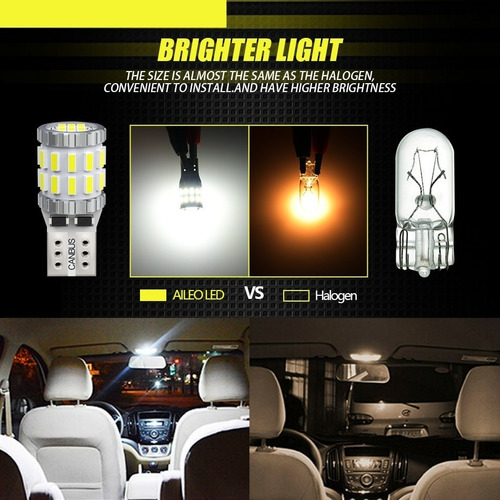 Imagen 3 de 8 de Led T10 3014 Canbus Free Lampara Auto Moto Posicion 21import