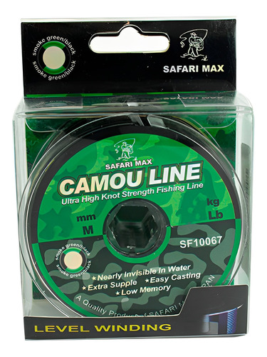 Linha Monofilamento Camou Line 0.45mm 200m - Safari Max