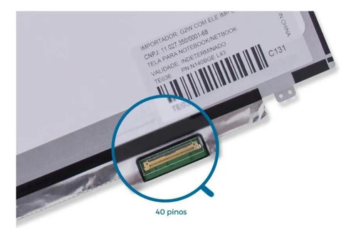 Tela 14.0 Slim Hd Para Notebook Lenovo 93p5691 40 Pinos Nova