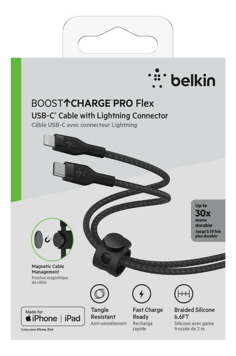 Cable Pro Flex Usb-c A Lightning Negro 2m Negro