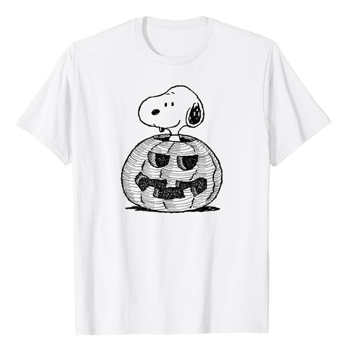 Camiseta De Halloween Snoopy Jack-o-lantern De Peanuts