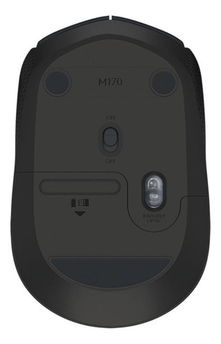 Imagen 4 de 4 de Mouse inalámbrico Logitech M170 gris y negro