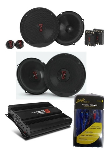 Paquete Set De Medios Y Bocinas Jbl Amplificador Y Kit De Ca