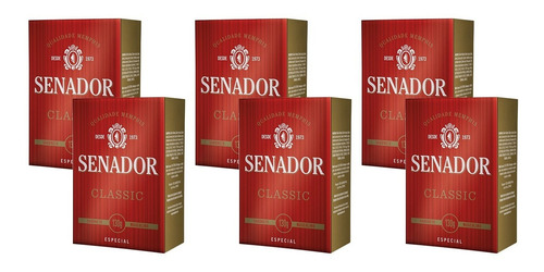 Combo 6 Sabonete Senador Tradicional Classic Perfumado 130g