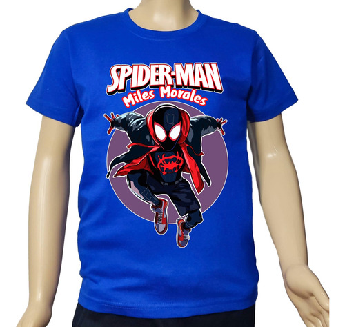 Camiseta Remeras Spiderman Miles Morales En 3 Bellos Colores