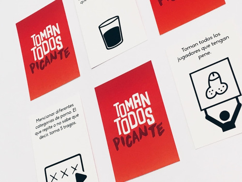Toman Todos Picante Juego De Cartas Para Previas