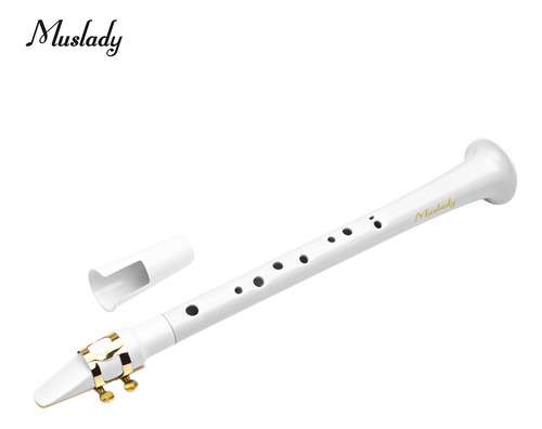 Muslady White Pocket Sax Mini Saxofón Portátil Pequeño