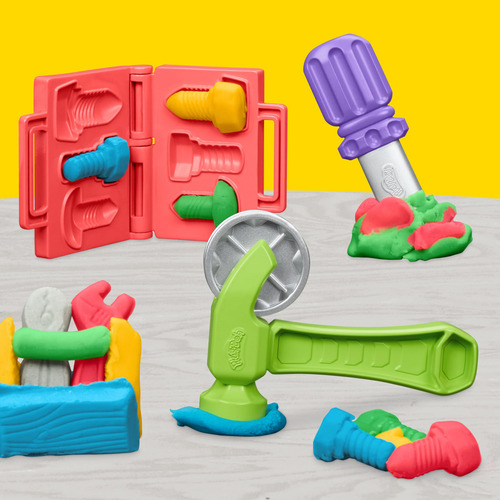 Play-doh Juego De Banco De Herramientas De Sello Y Sierra