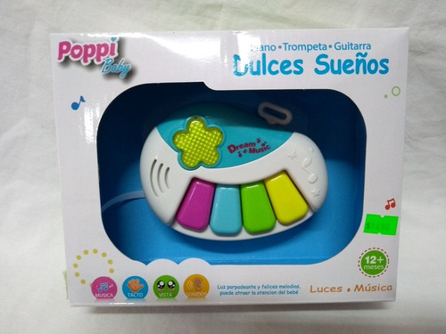 Musical Dulce Sueños Piano Guitarra Trompeta A Pilas Luz