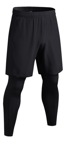 Pantalon Licra Deportiva Correr Compresión Con Short 2 En 1