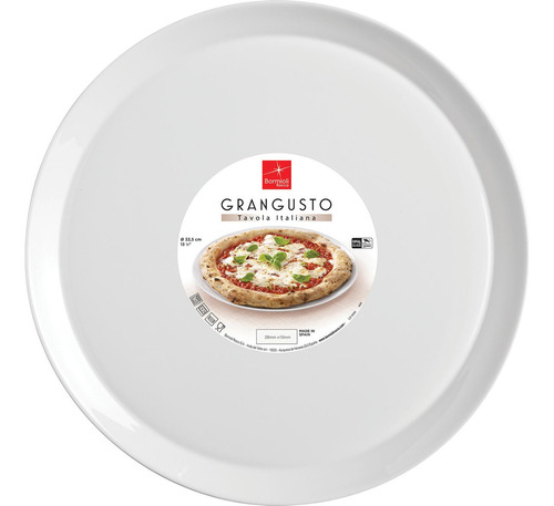 Bormioli Rocco Grangusto Prato Pizza 34cm Branco Vidro