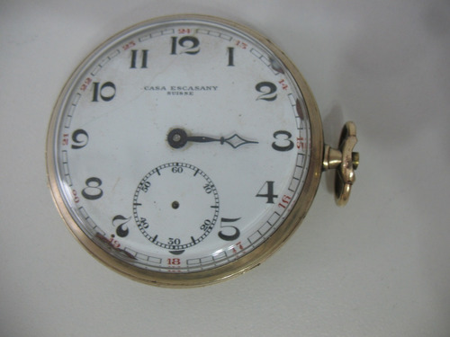 Imagen 1 de 3 de Reloj De Bolsillo A Reparar Casa Escasani Oro Plaque