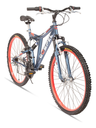 Bicicleta Montaña R26 Doble Suspension 18 Vel Azul Gospel