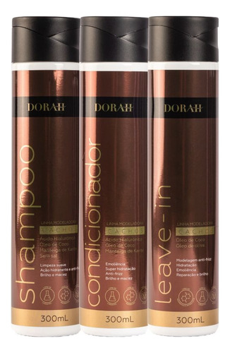 Kit Cachos (shampoo, Cond E Leave-in) - Dorah Beauty