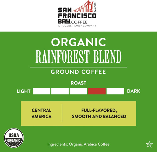 Café Orgánico Rainforest Blend Tostado Oscuro 793 G Molido
