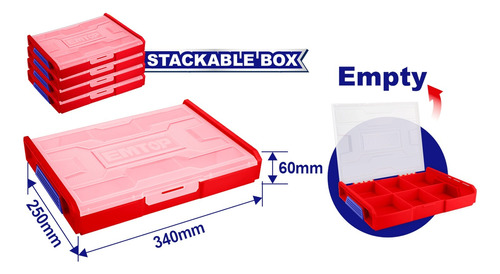 Caja Plastica Organizadora Apilable Bisuteria Multiuso