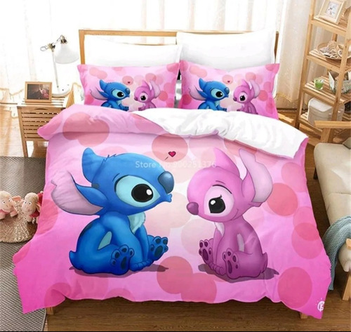 Cubrelechos Acolchados Personalizados 5 Piezas Stitch King 