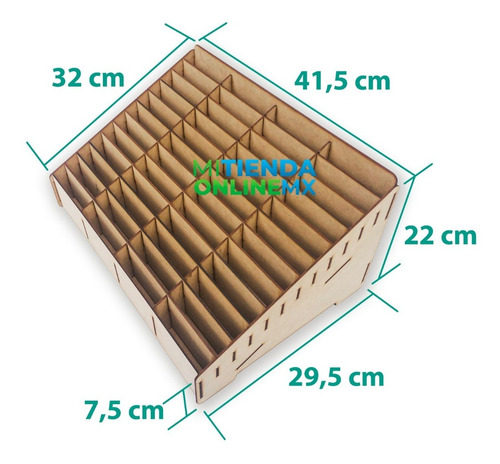 Imagen 3 de 8 de Caja Organizador Exhibidor Mdf Para 48 Telefono Celular