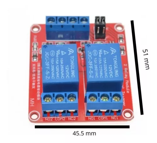 Módulo Relé 12V 10A de 1 Canal Disparo Bajo/Alto para Arduino