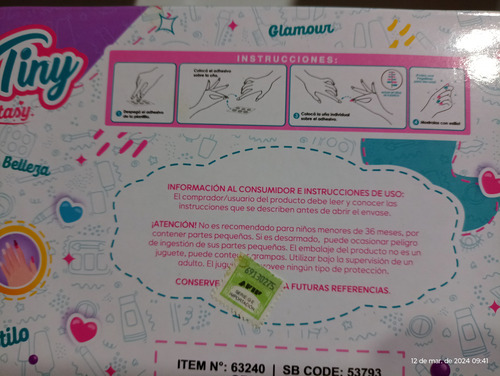 Set De Uñas Juguete Mediano Tiny En Caja