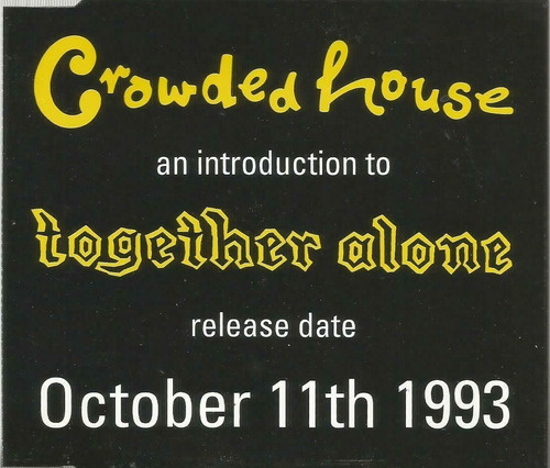 Crowded House Cd  Maxi Single Introduction To Together Alone