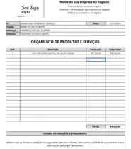 Comprar Planilha Para Orçamento Ordem De Serviço Geral Padrão