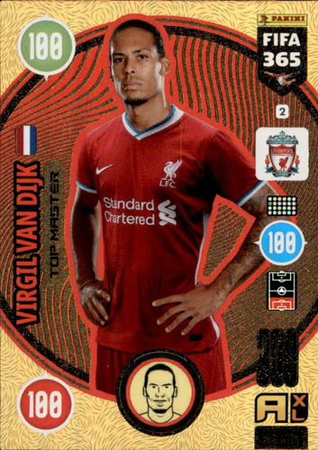 Tarjeta Top Master Virgil Van Dijk Fifa 365 2021 Adrenalyn