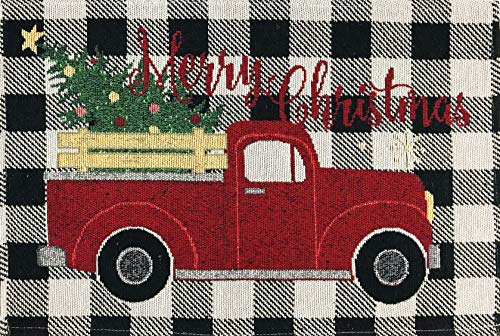 Merry Christmas Country Holiday Truck And Tree Placemats, S