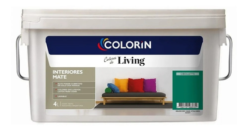 Colorin Living Pintura Latex Interior Colores X 4 Litros