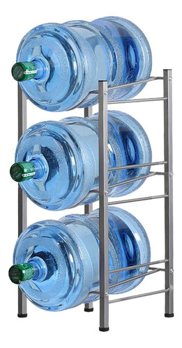 Soporte Stand Para 3 Bidones De Agua 20 Litros Plateado