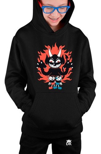 Poleron Estampado Niños Cuphead Evil Mouse 2 Colores Varios