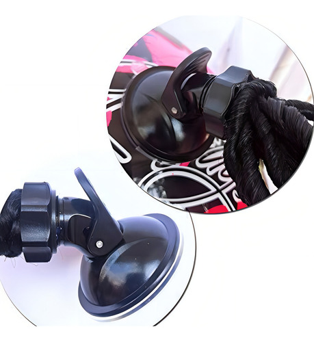 Capacete de 3ª irmã Pigtails For Degradaded Ramp, Curly Helmet Of. Cor: preto a rosa