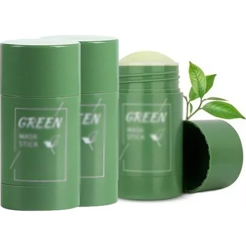 3pc Máscara Verde Em Bastão Limpeza De Pele Remoção De Acne