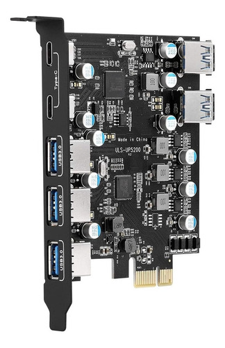 A Pci-e De 7 Puertos A Tipo C (2), Con 2 Puertos Usb 3.0